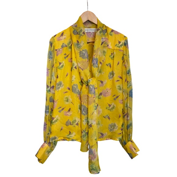 Authentic Vintage Givenchy Floral Blouse - Picture 1 of 6